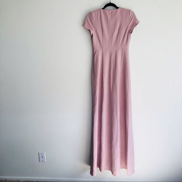 Show Me Your MuMu Geneva Bridesmaid Long Maxi Dress Pink Rose Small - Picture 4 of 12